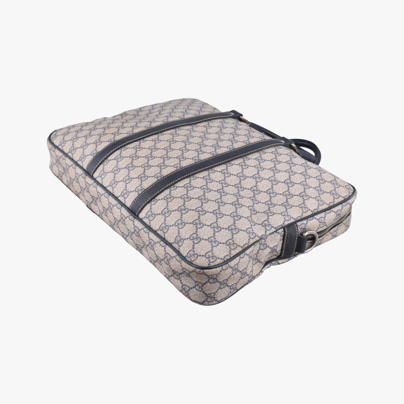 Pre-owned Gucci Diamante Beige×Black PVC coated canvas 208463 handbag | stylenewstar