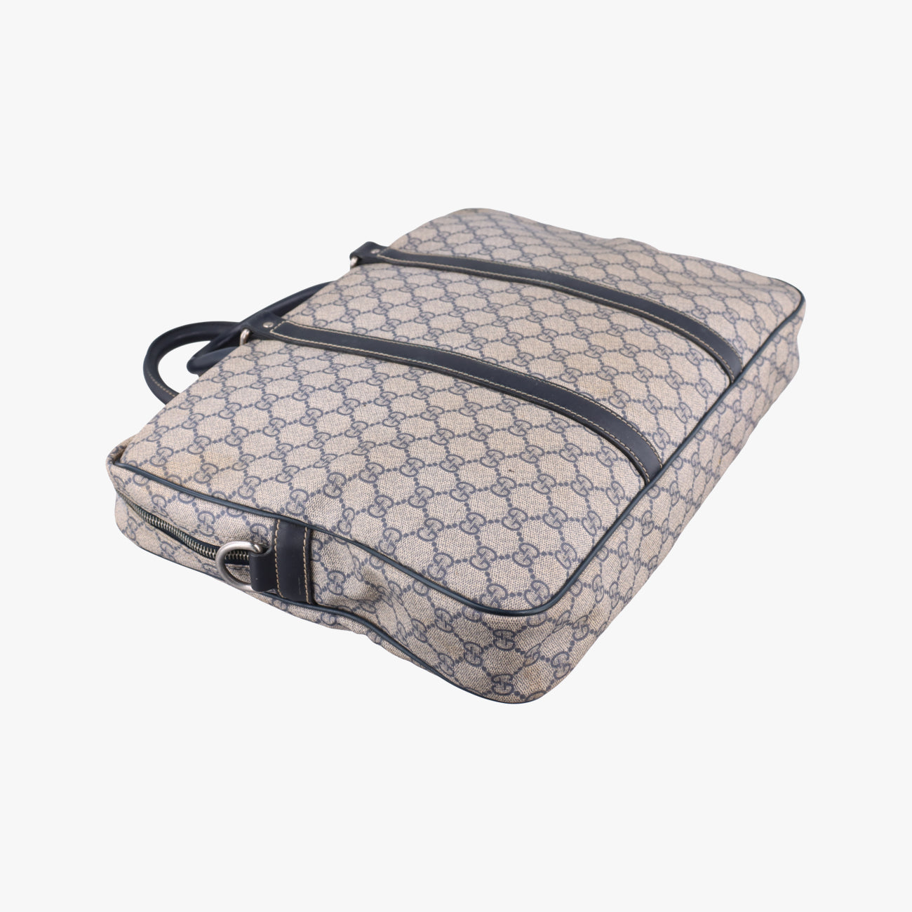 Pre-owned Gucci Diamante Beige×Black PVC coated canvas 208463 handbag | stylenewstar