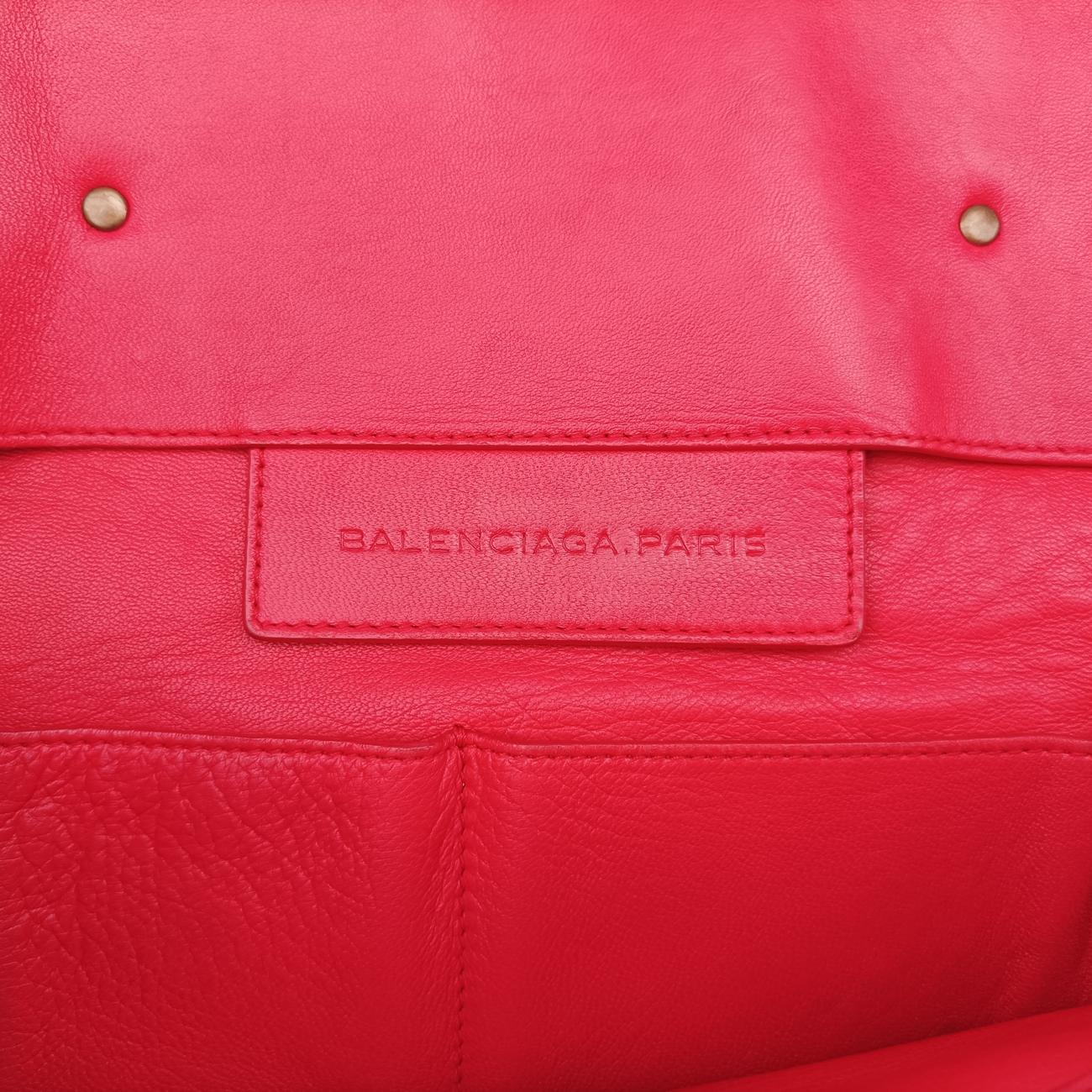 Pre-owned Balenciaga Quilted Papier A4 Tote Red Leather  shoulderbag | stylenewstar