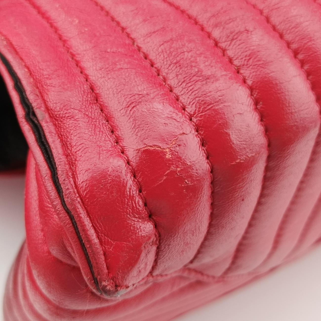 Pre-owned Balenciaga Quilted Papier A4 Tote Red Leather  shoulderbag | stylenewstar