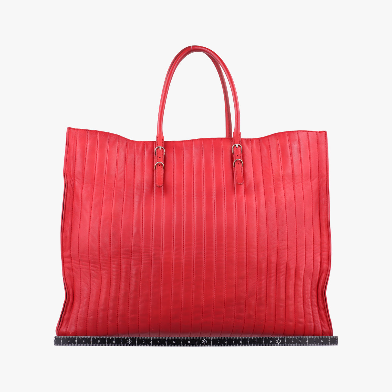 Pre-owned Balenciaga Quilted Papier A4 Tote Red Leather  shoulderbag | stylenewstar
