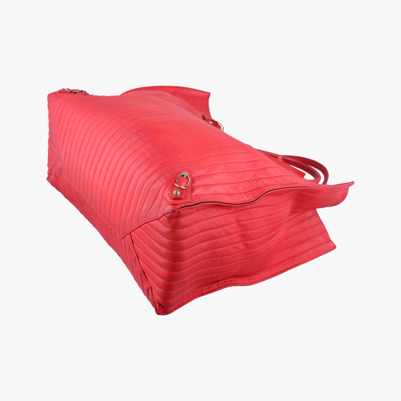 Pre-owned Balenciaga Quilted Papier A4 Tote Red Leather  shoulderbag | stylenewstar