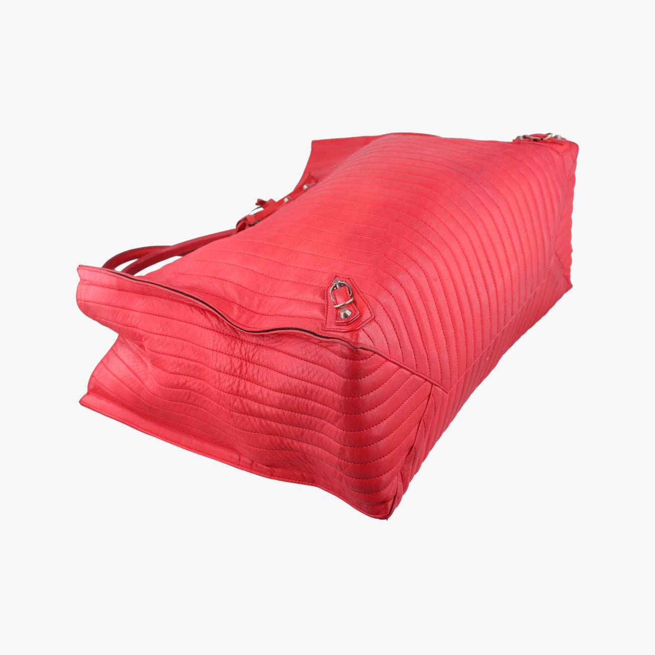 Pre-owned Balenciaga Quilted Papier A4 Tote Red Leather  shoulderbag | stylenewstar