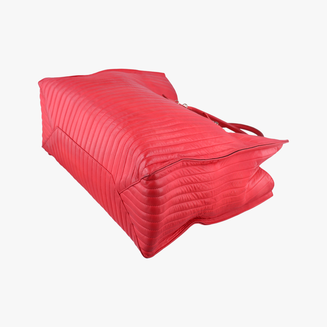 Pre-owned Balenciaga Quilted Papier A4 Tote Red Leather  shoulderbag | stylenewstar