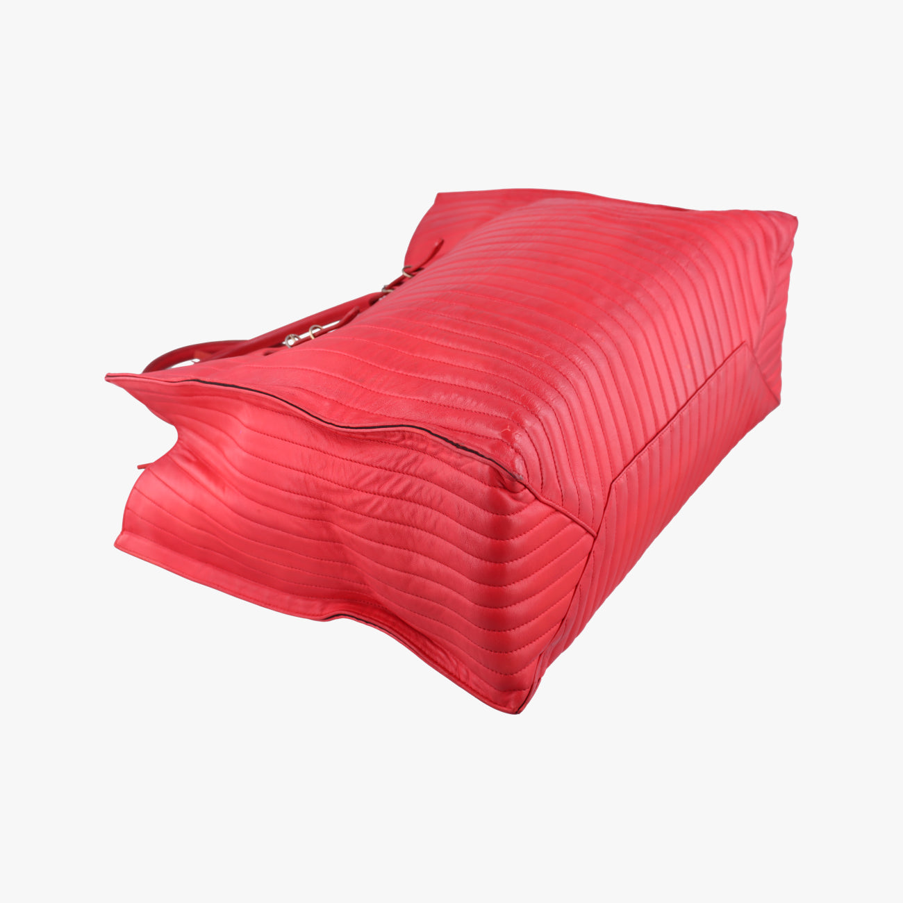 Pre-owned Balenciaga Quilted Papier A4 Tote Red Leather  shoulderbag | stylenewstar