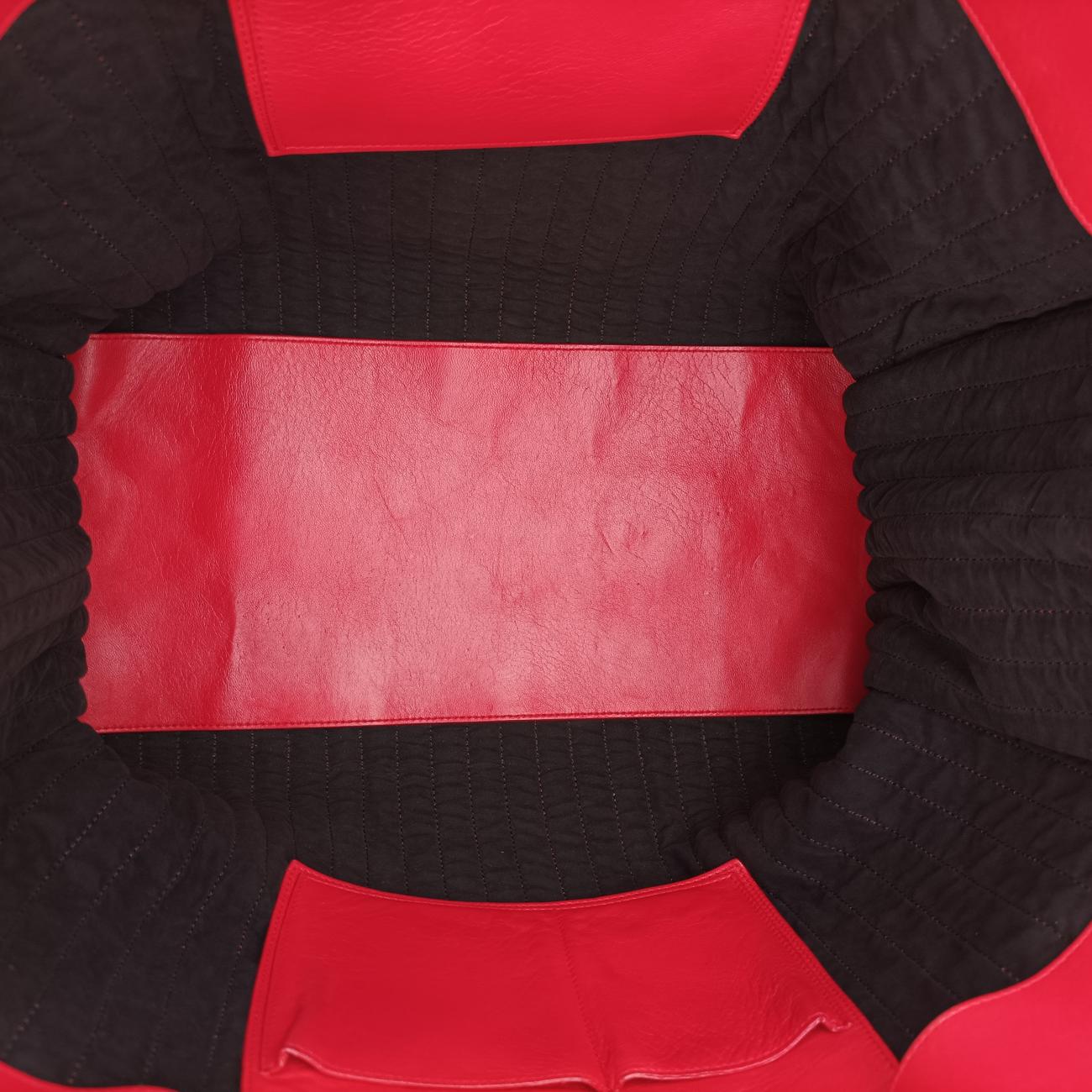 Pre-owned Balenciaga Quilted Papier A4 Tote Red Leather  shoulderbag | stylenewstar