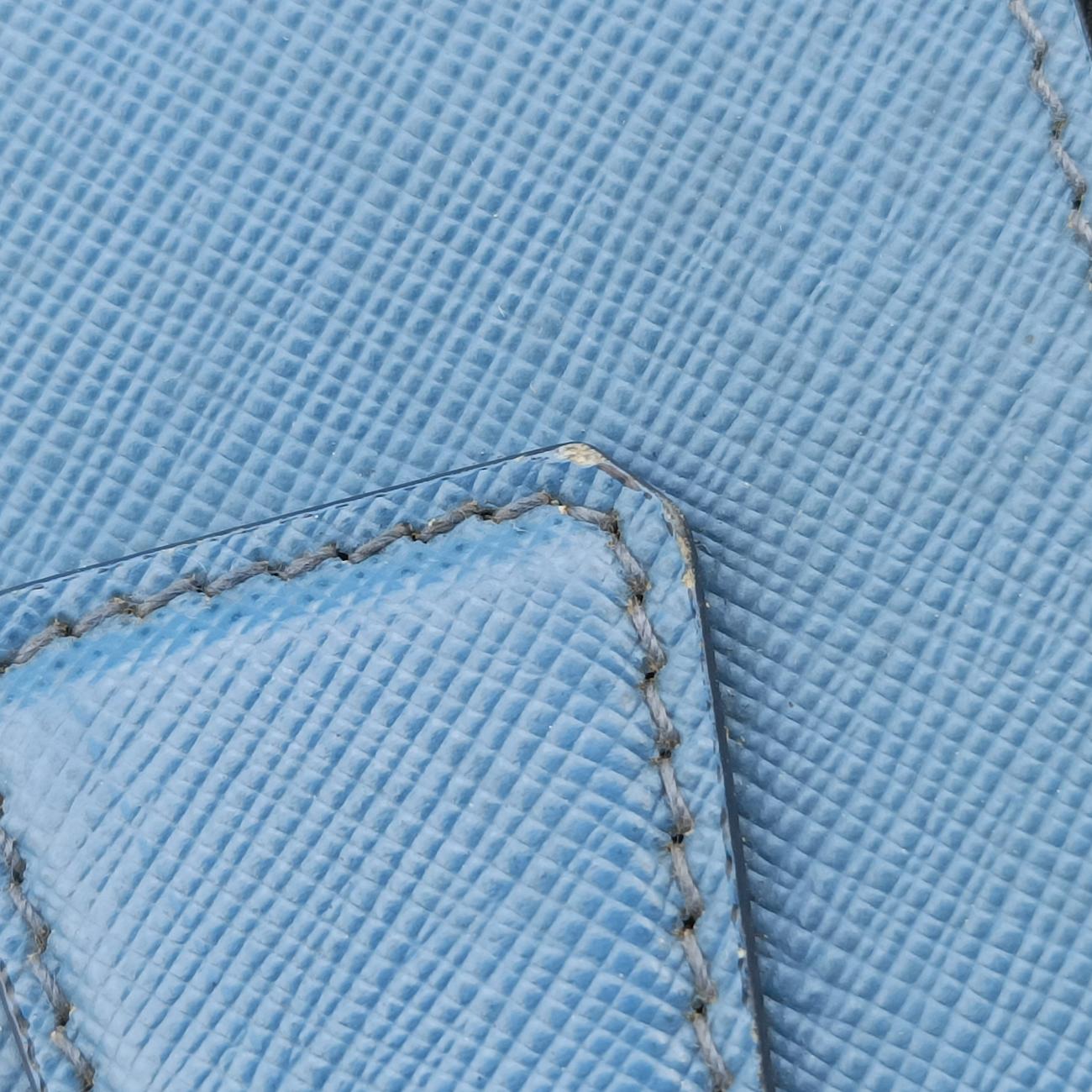 Pre-owned Prada Galleria Blue×Navy SAFFIANO Leather B2274C shoulderbag | stylenewstar