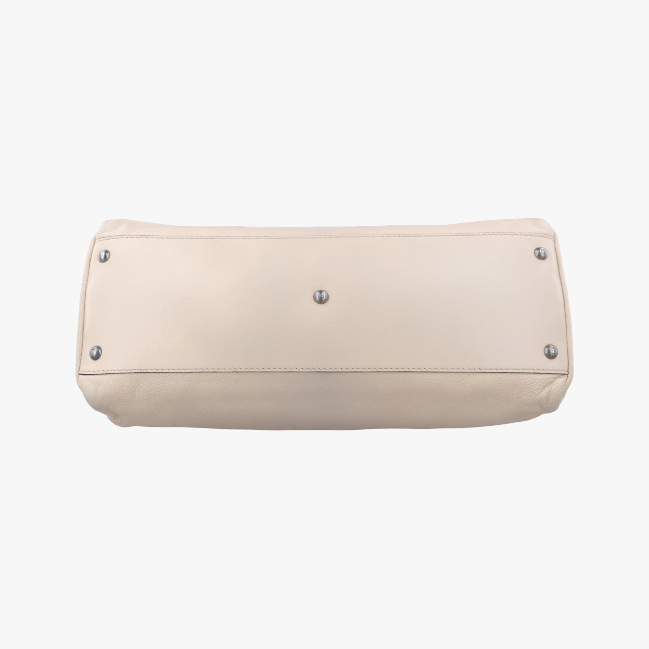 Pre-owned Fendi PEEKABOO Large Beige Leather 8BN210 shoulderbag | stylenewstar