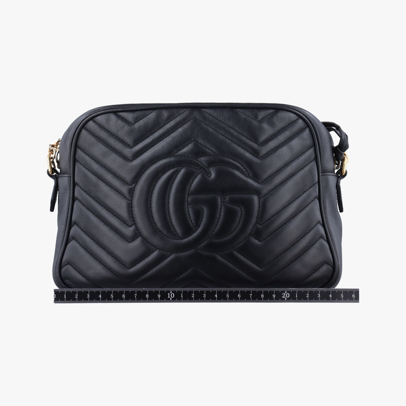 Pre-owned Gucci GG Marmont Black Leather 443499 shoulderbag | stylenewstar