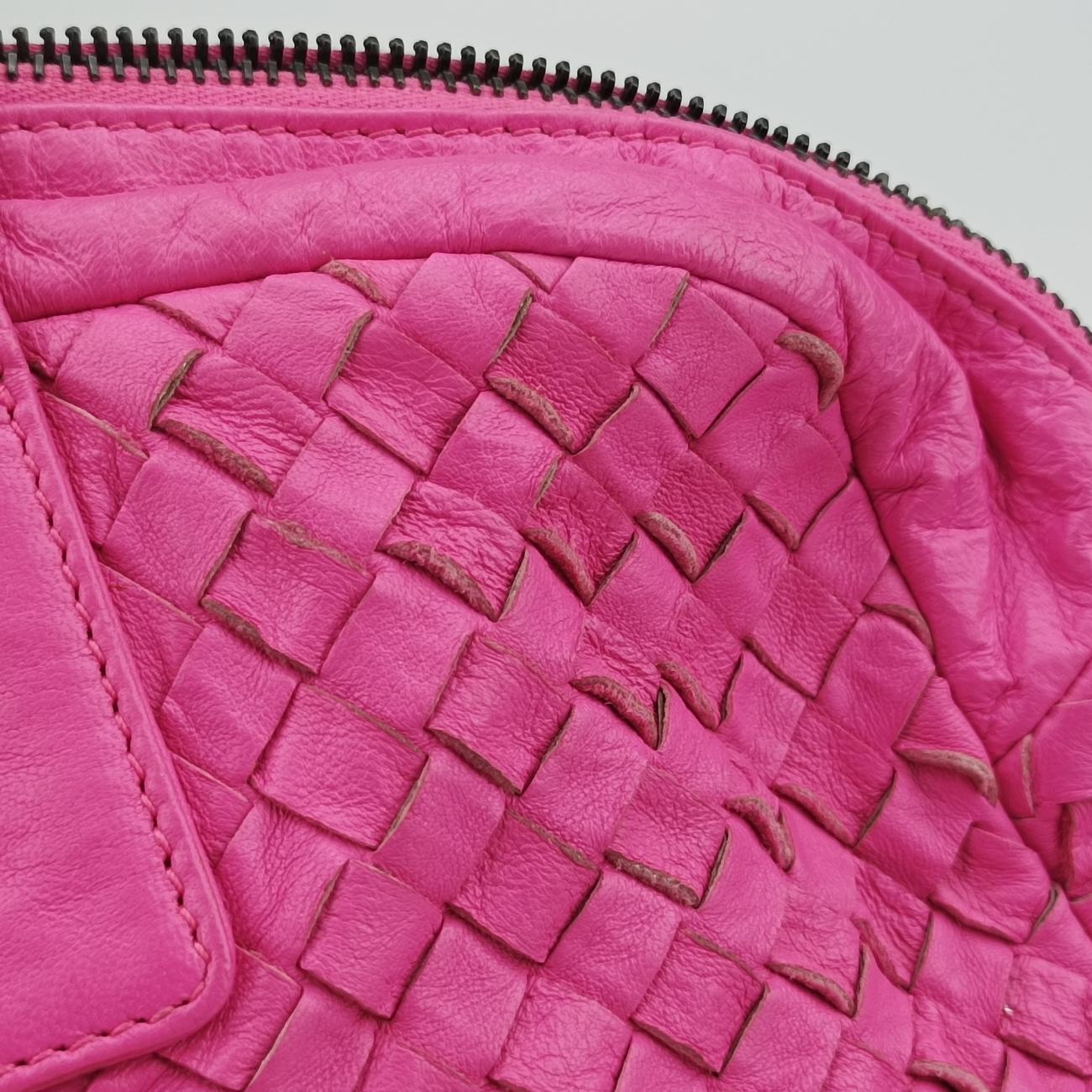 Pre-owned Bottega Veneta Intrecciato Pink lambskin  handbag | stylenewstar