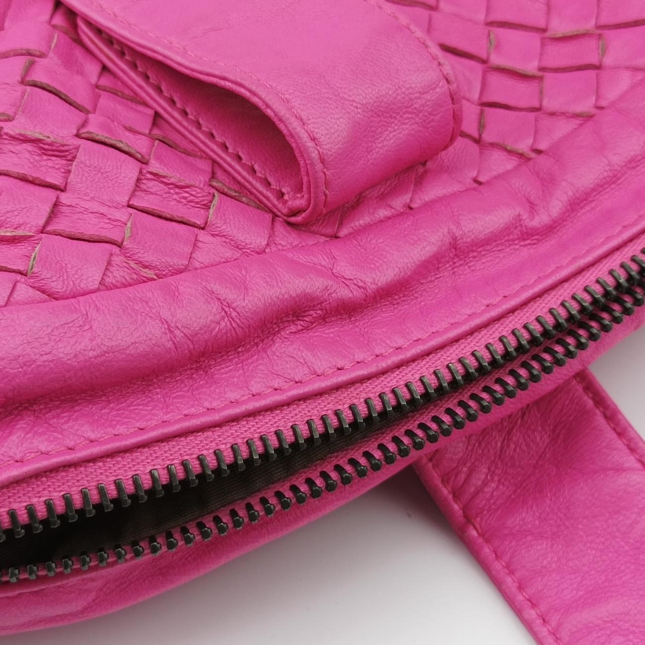 Pre-owned Bottega Veneta Intrecciato Pink lambskin  handbag | stylenewstar