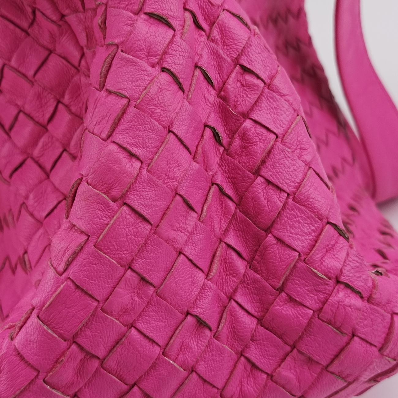 Pre-owned Bottega Veneta Intrecciato Pink lambskin  handbag | stylenewstar