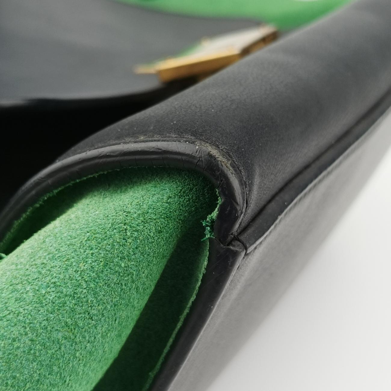 Pre-owned Celine Trapèze Blue x Black x Green Leather x suede  shoulderbag | stylenewstar