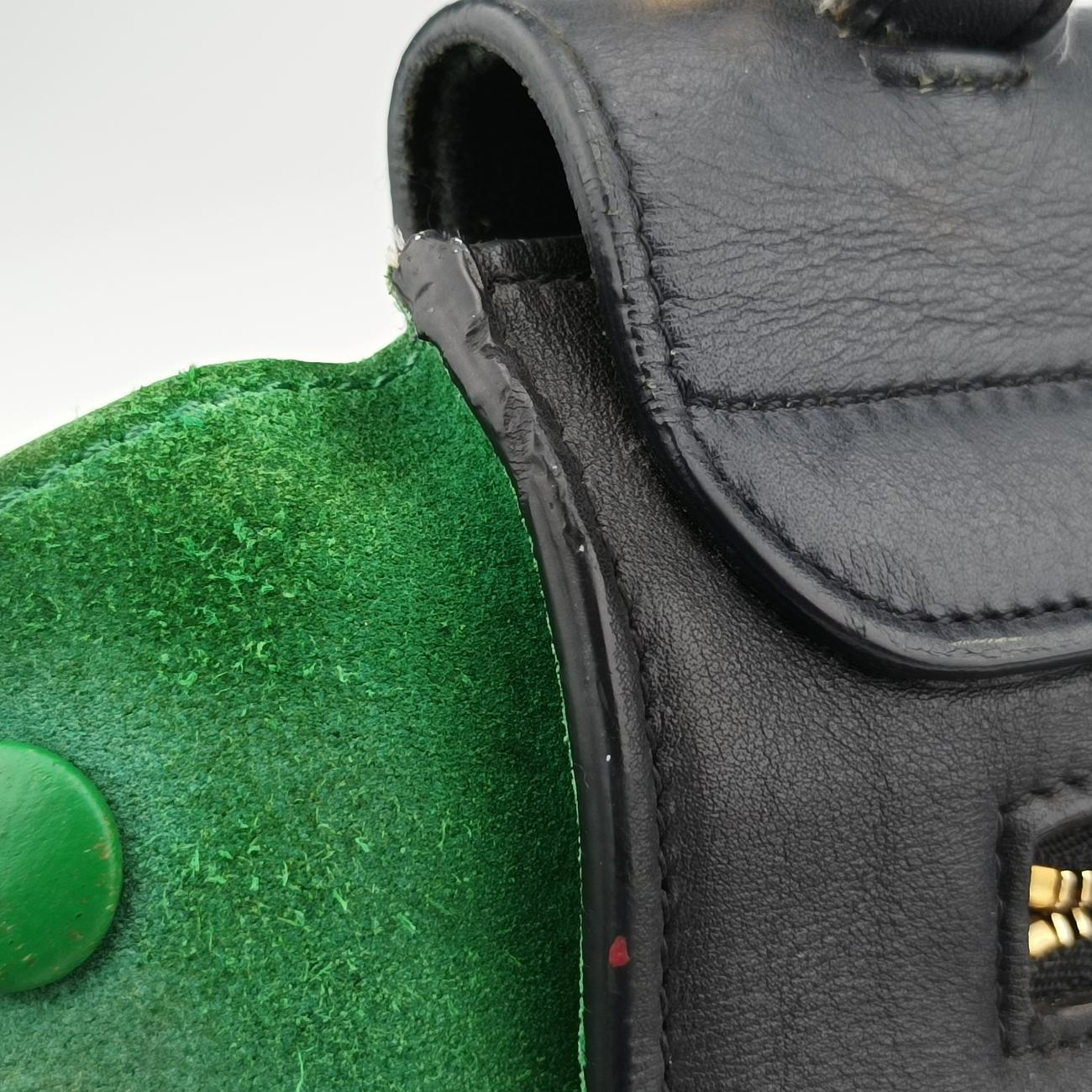 Pre-owned Celine Trapèze Blue x Black x Green Leather x suede  shoulderbag | stylenewstar