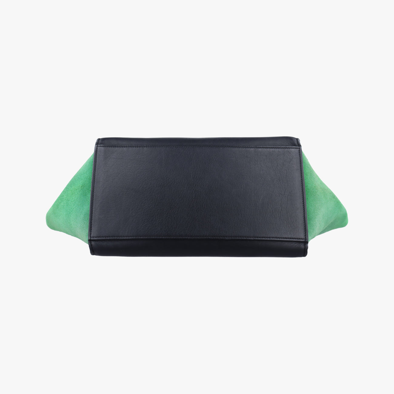 Pre-owned Celine Trapèze Blue x Black x Green Leather x suede  shoulderbag | stylenewstar