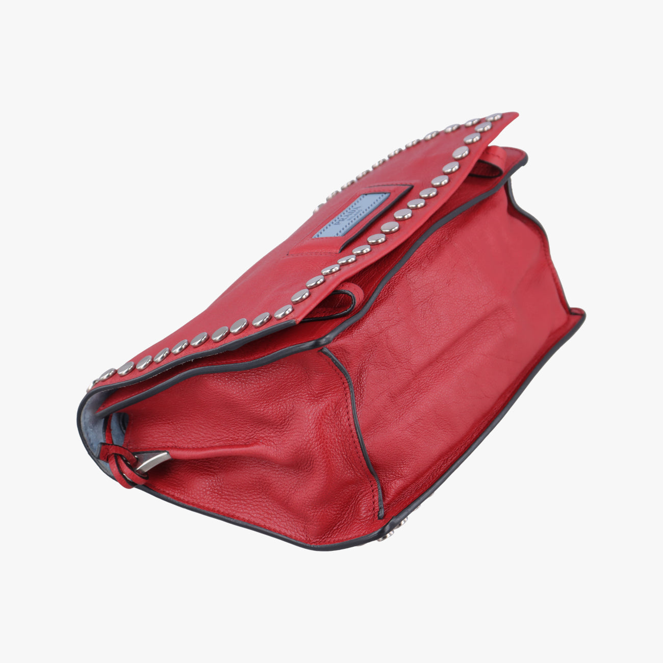 Pre-owned Prada Etiquette Red Leather 1BD082 shoulderbag | stylenewstar