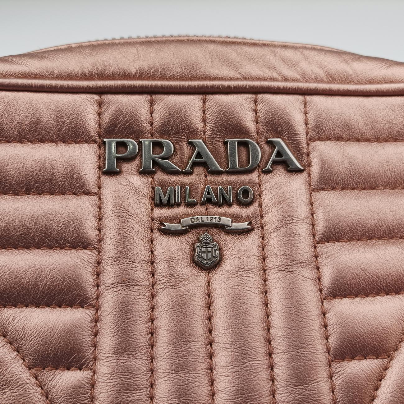 Secondhand Prada Diagramme Pink Leather 1BH084 shoulderbag | stylenewstar