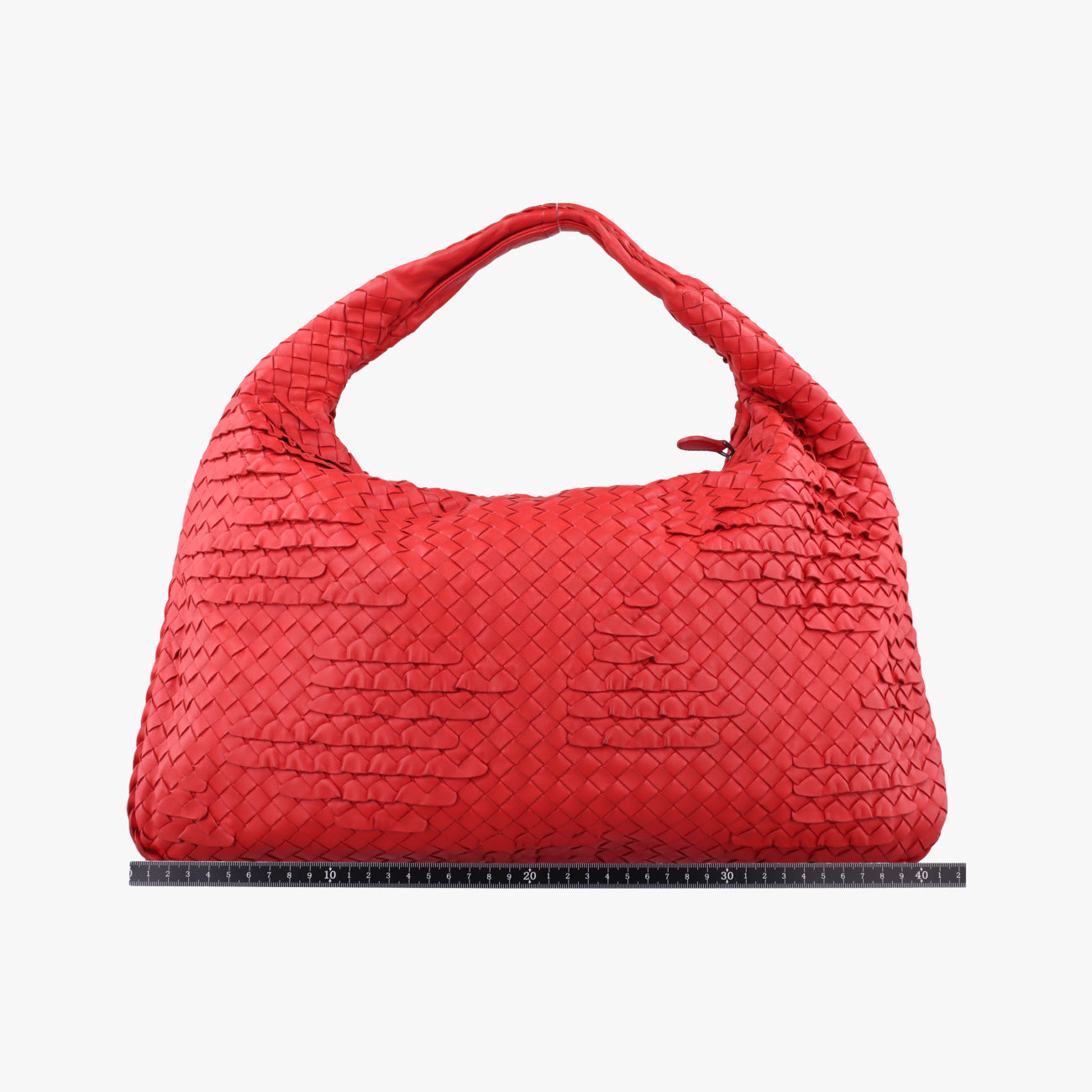 Pre-owned Bottega Veneta Intrecciato Red Leather  shoulderbag | stylenewstar