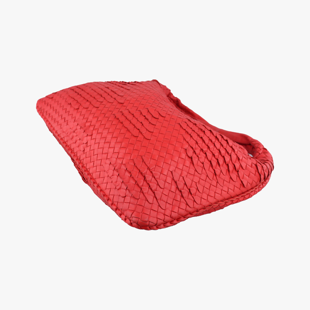 Pre-owned Bottega Veneta Intrecciato Red Leather  shoulderbag | stylenewstar