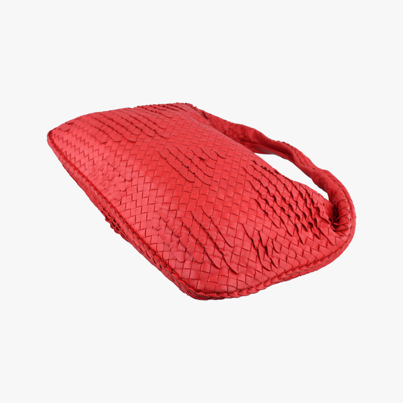 Pre-owned Bottega Veneta Intrecciato Red Leather  shoulderbag | stylenewstar
