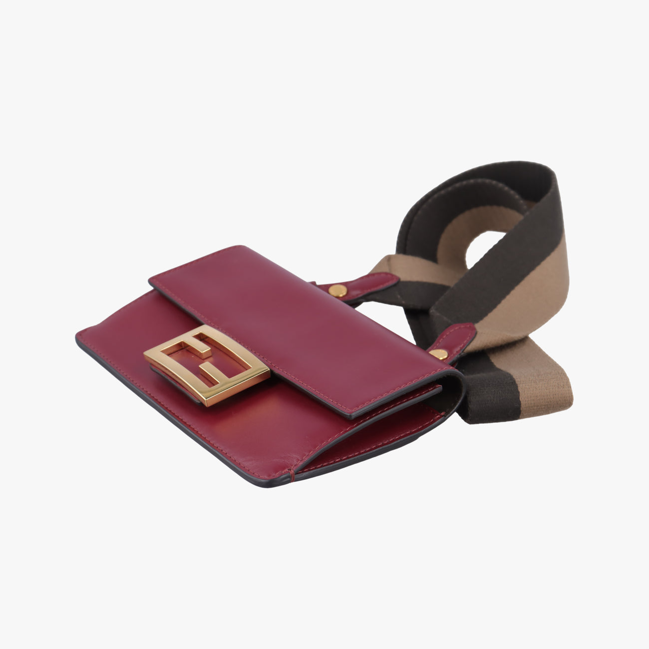 Vintage Fendi Baguette Mini Burgundy Leather 8BS039 shoulderbag | stylenewstar