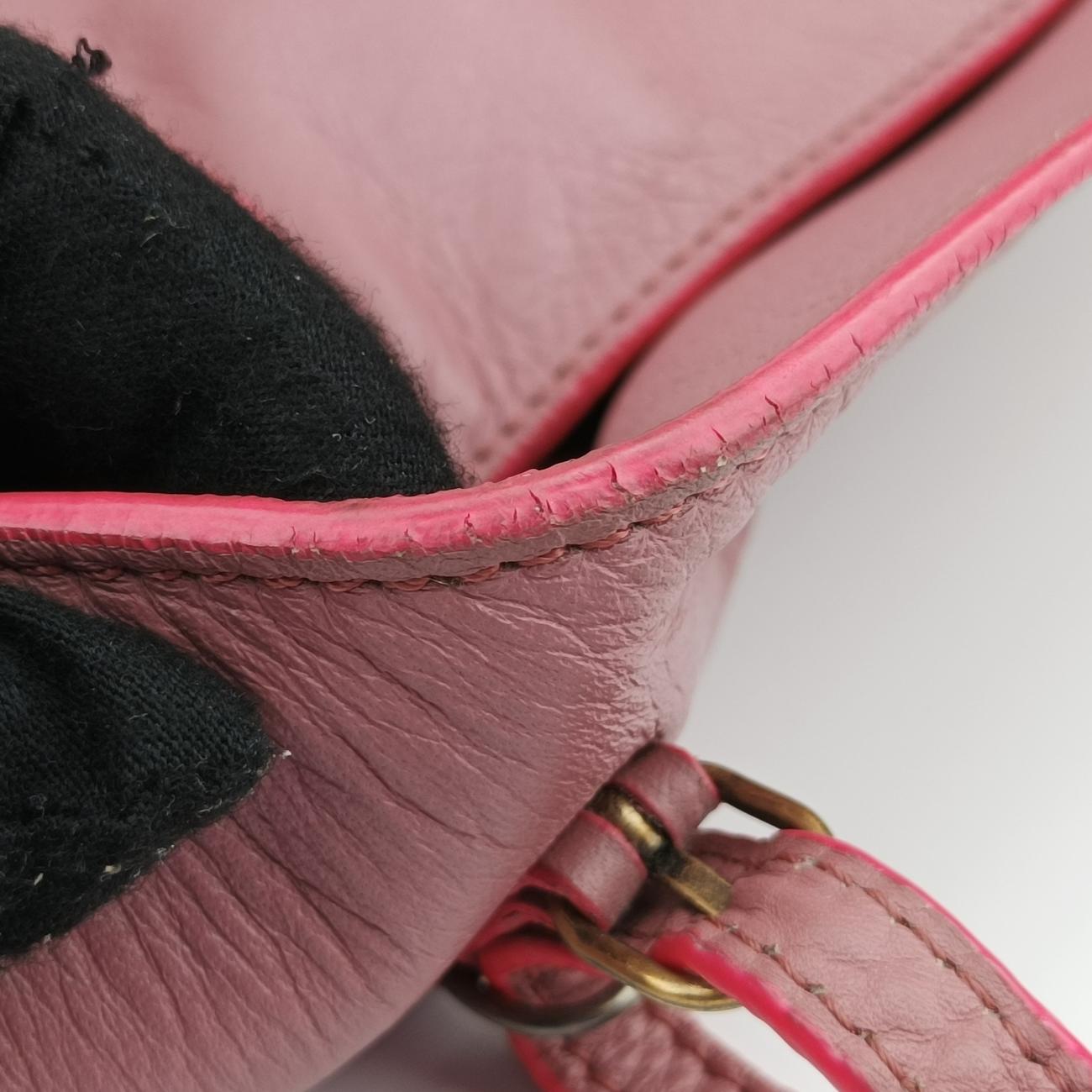 Secondhand Balenciaga The Paper Pink Leather  handbag | stylenewstar