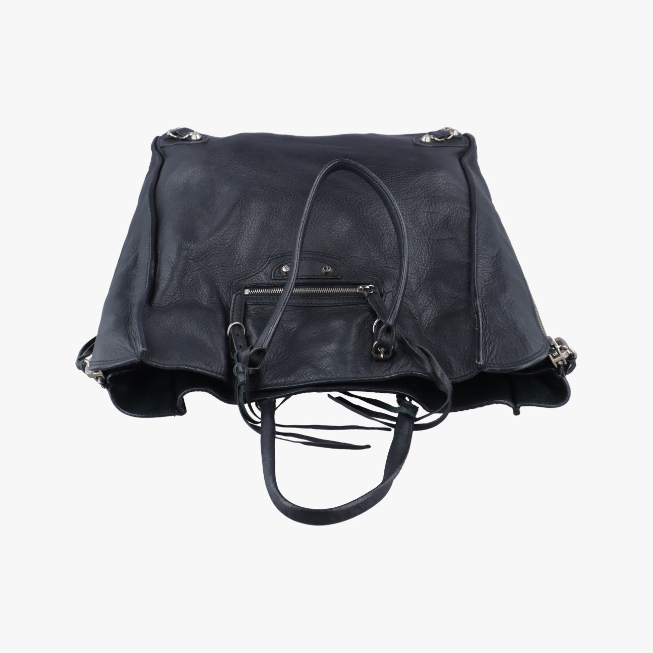 Pre-owned Balenciaga Paper A5 Tote Bag Black Lambskin  handbag | stylenewstar