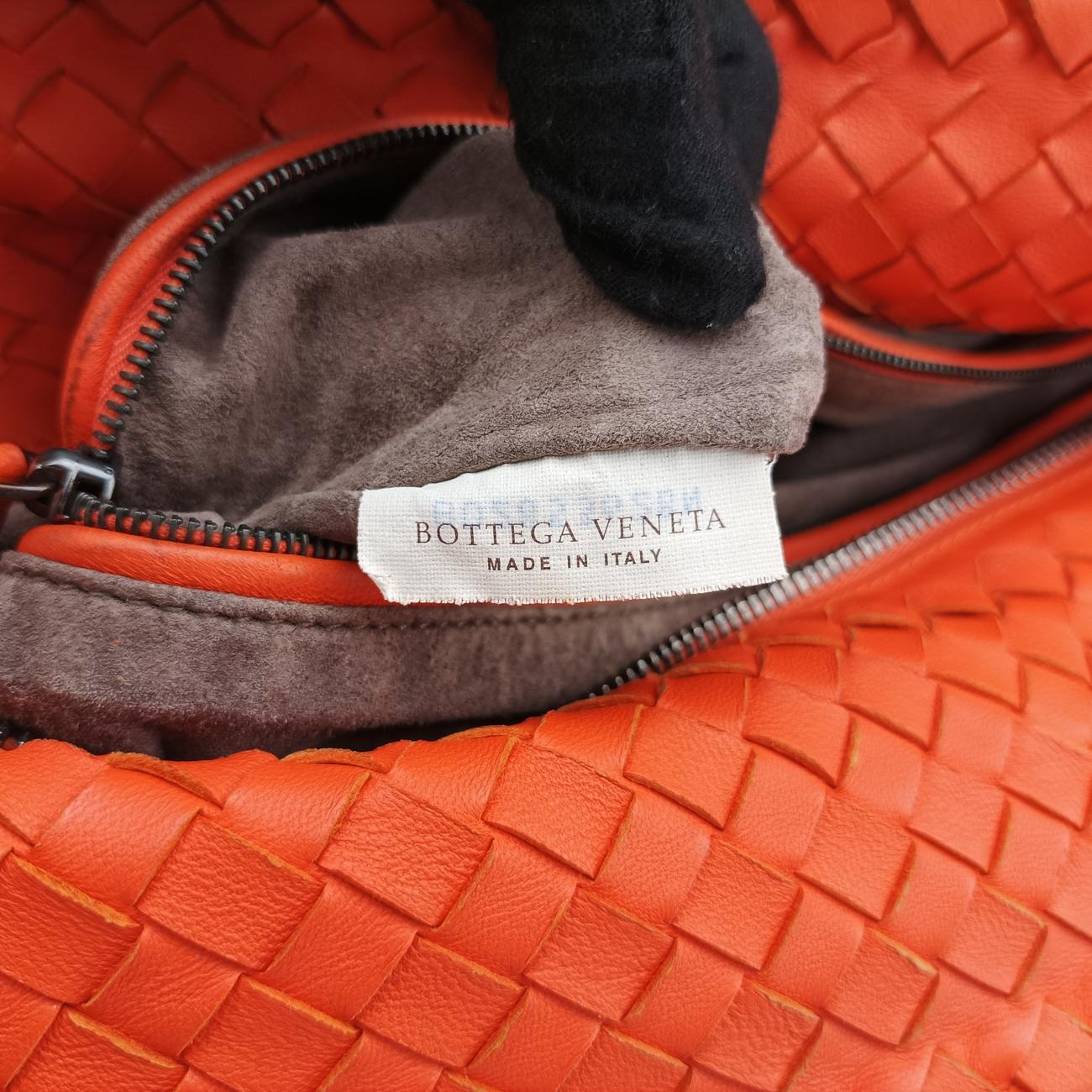 Pre-owned Bottega Veneta Intrecciato Orange lambskin  handbag | stylenewstar
