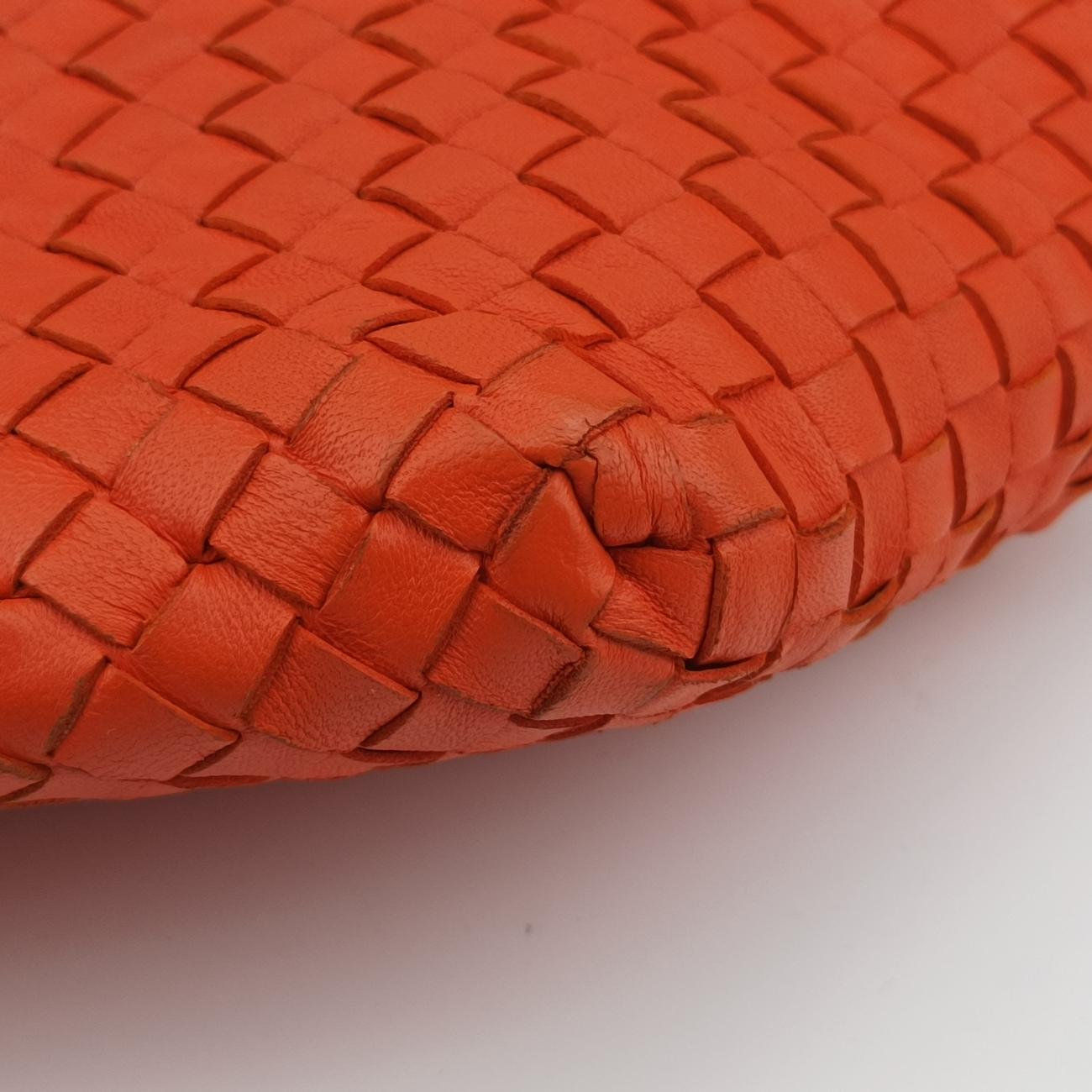 Pre-owned Bottega Veneta Intrecciato Orange lambskin  handbag | stylenewstar