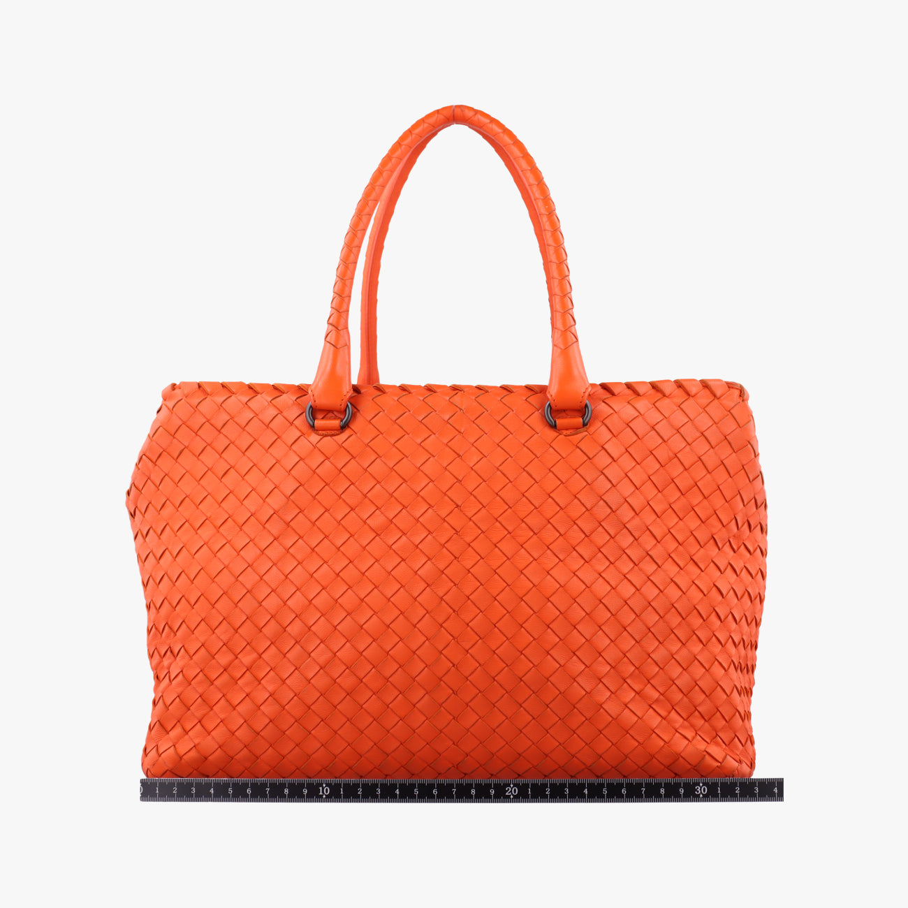 Pre-owned Bottega Veneta Intrecciato Orange lambskin  handbag | stylenewstar