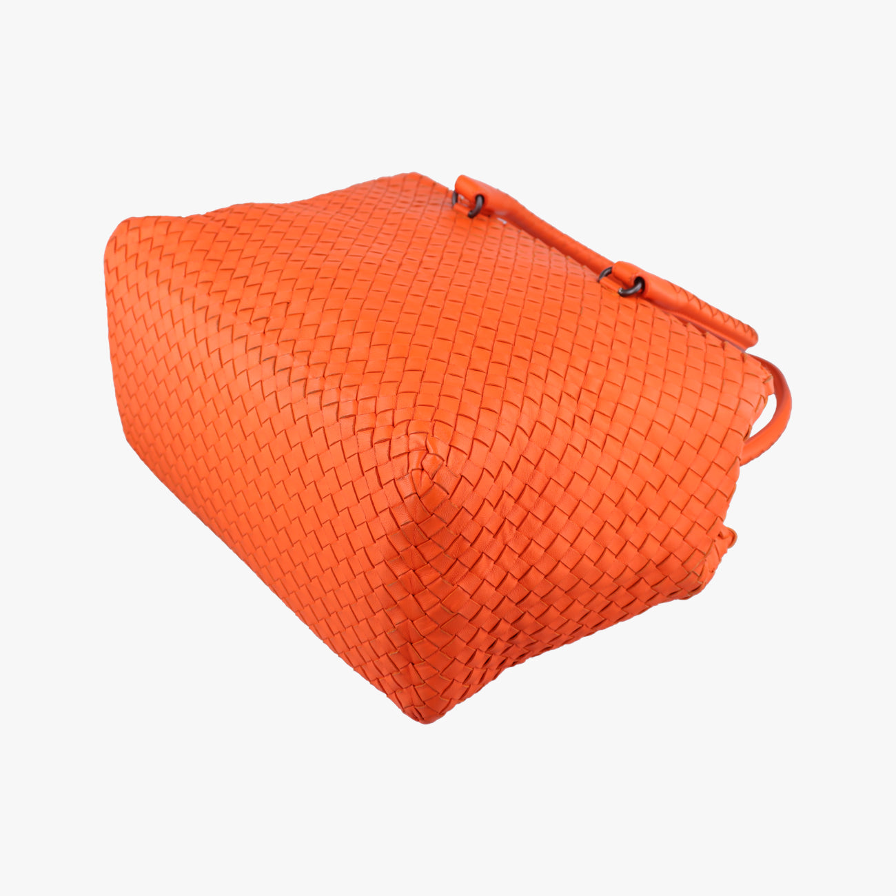 Pre-owned Bottega Veneta Intrecciato Orange lambskin  handbag | stylenewstar