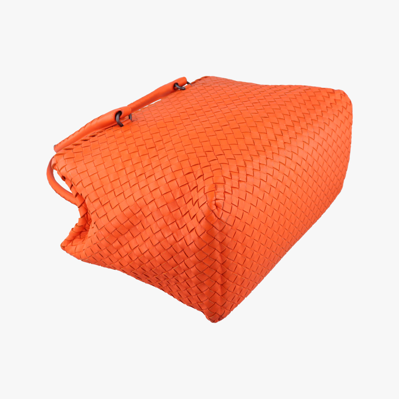 Pre-owned Bottega Veneta Intrecciato Orange lambskin  handbag | stylenewstar