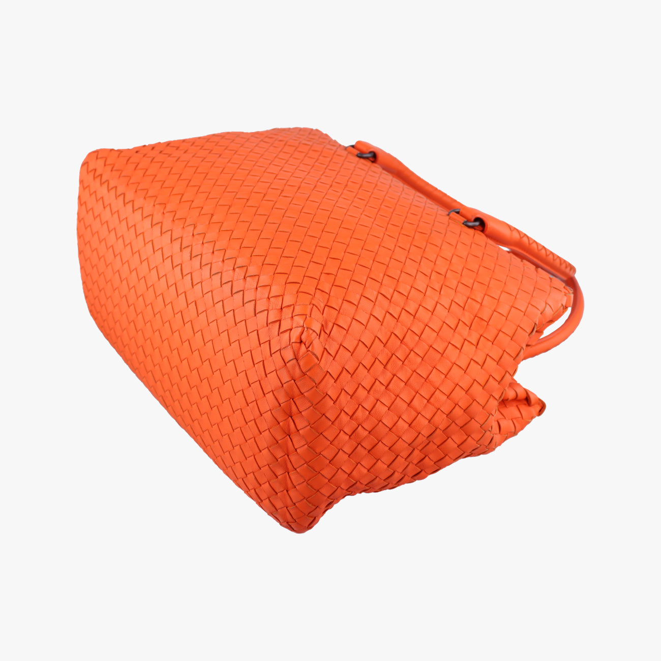 Pre-owned Bottega Veneta Intrecciato Orange lambskin  handbag | stylenewstar