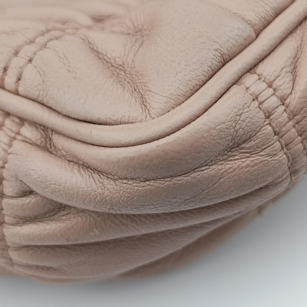 Pre-owned Prada Gaufre Logo Flap Pink Nappa Leather BT0939 shoulderbag | stylenewstar