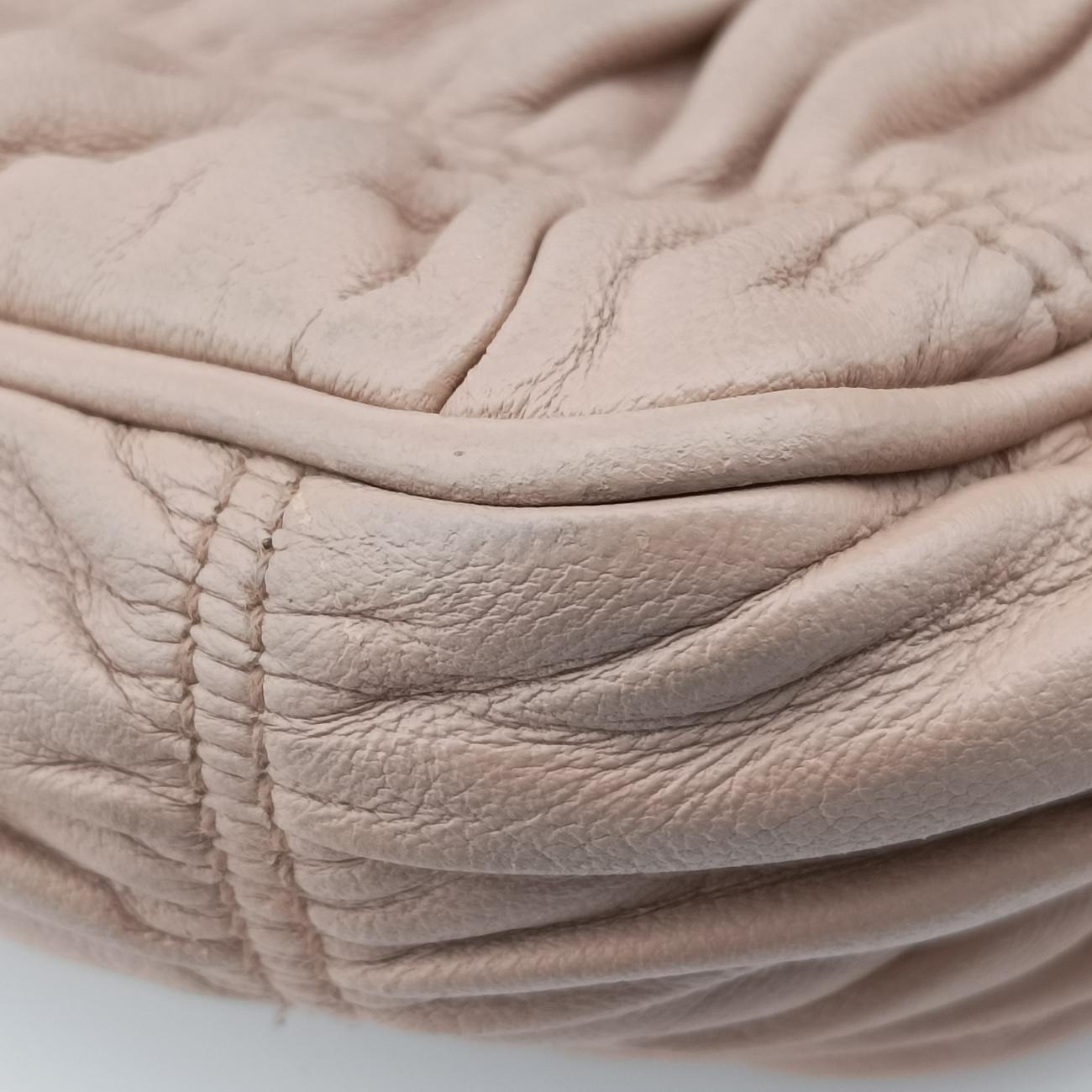 Pre-owned Prada Gaufre Logo Flap Pink Nappa Leather BT0939 shoulderbag | stylenewstar