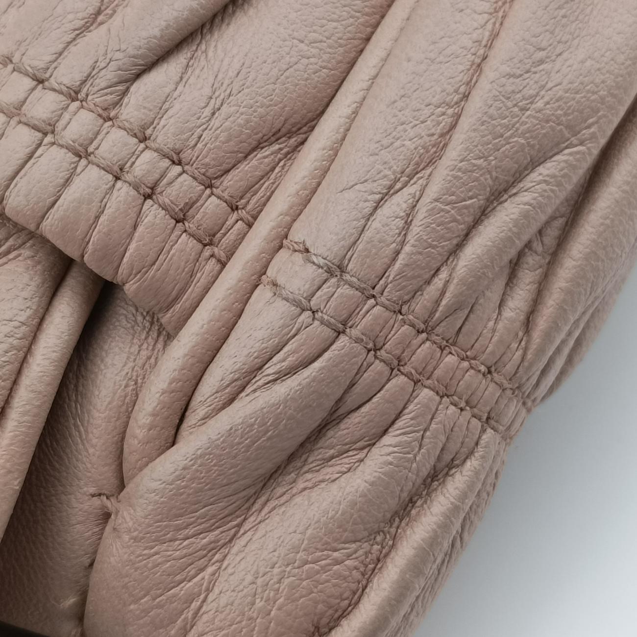 Pre-owned Prada Gaufre Logo Flap Pink Nappa Leather BT0939 shoulderbag | stylenewstar