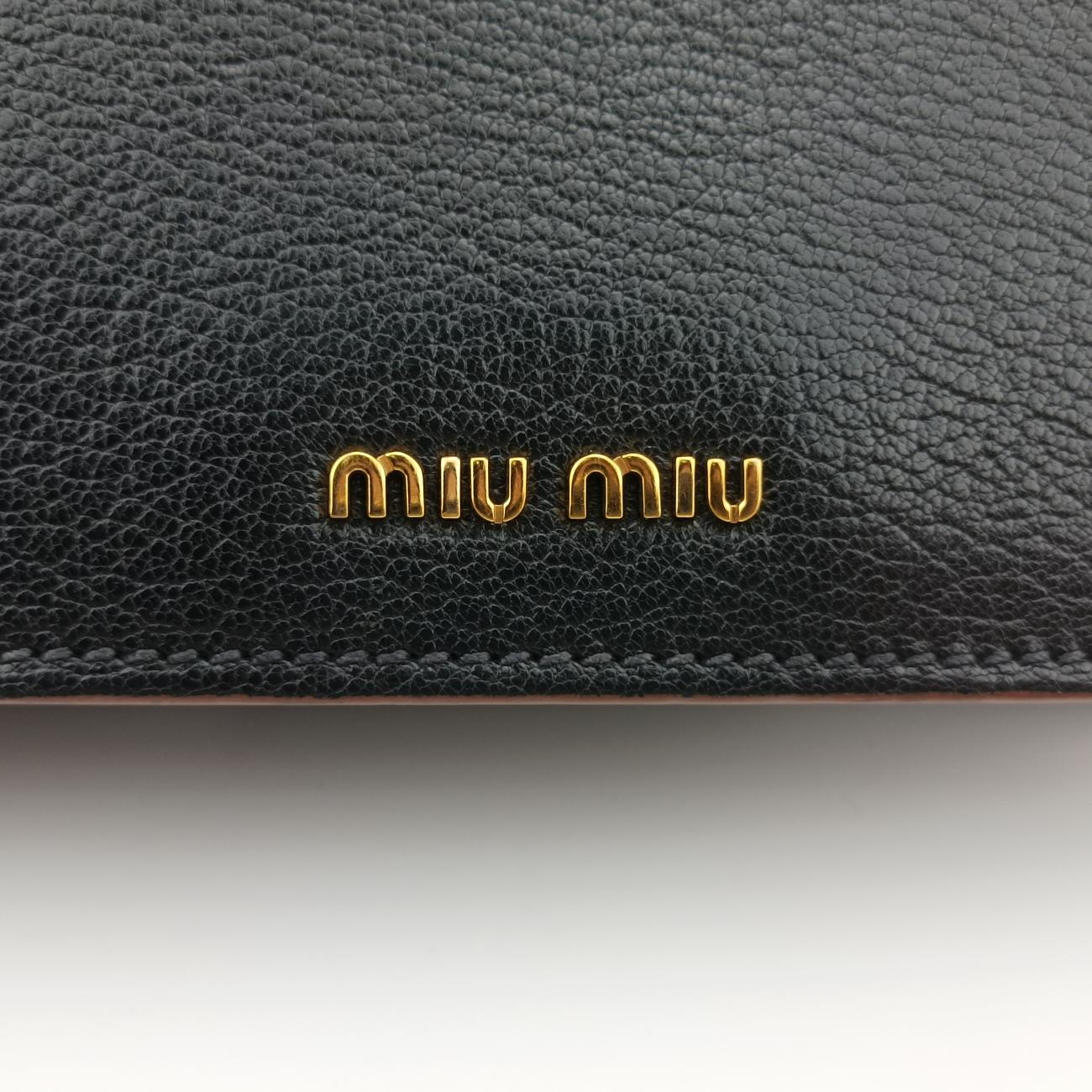 Vintage Miu Miu Miu Lady Black Leather  shoulderbag | stylenewstar
