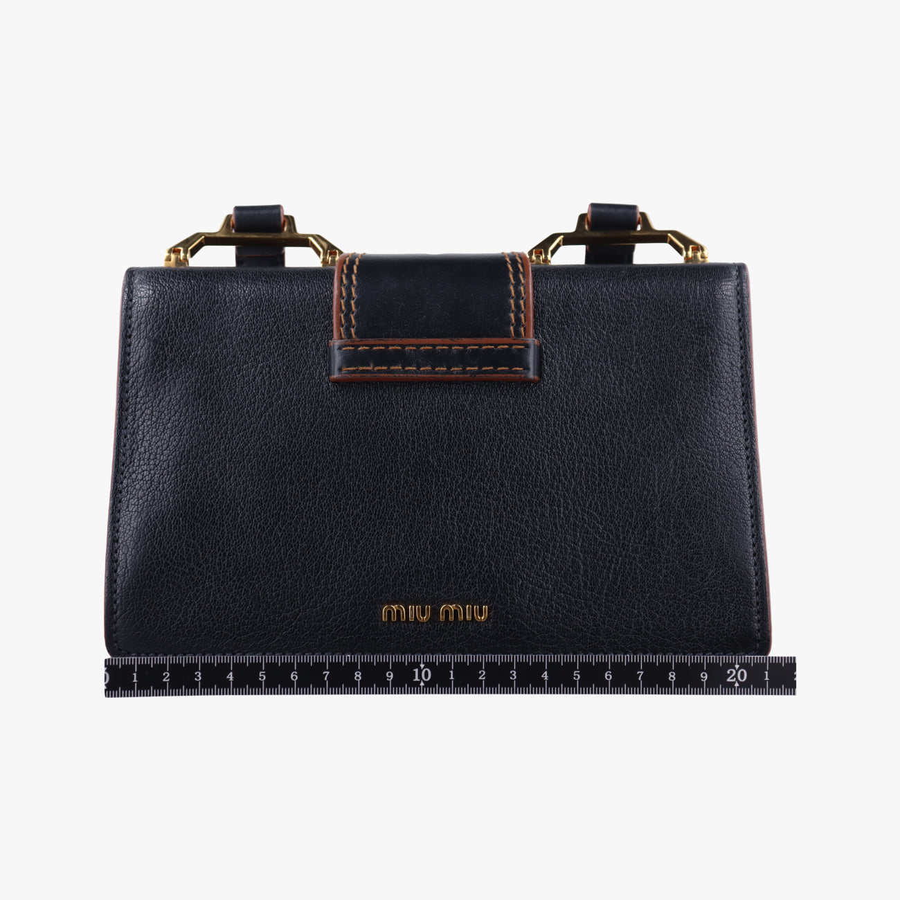 Vintage Miu Miu Miu Lady Black Leather  shoulderbag | stylenewstar