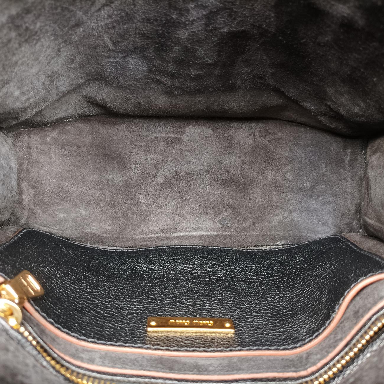 Vintage Miu Miu Miu Lady Black Leather  shoulderbag | stylenewstar