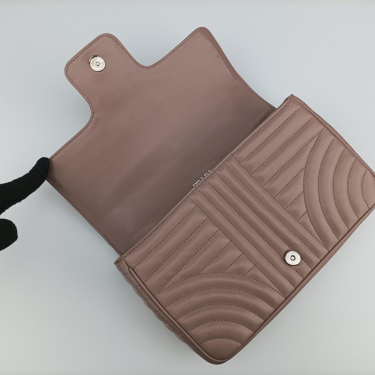 Pre-owned Prada Diagramme Pink Leather 1BD107 shoulderbag | stylenewstar