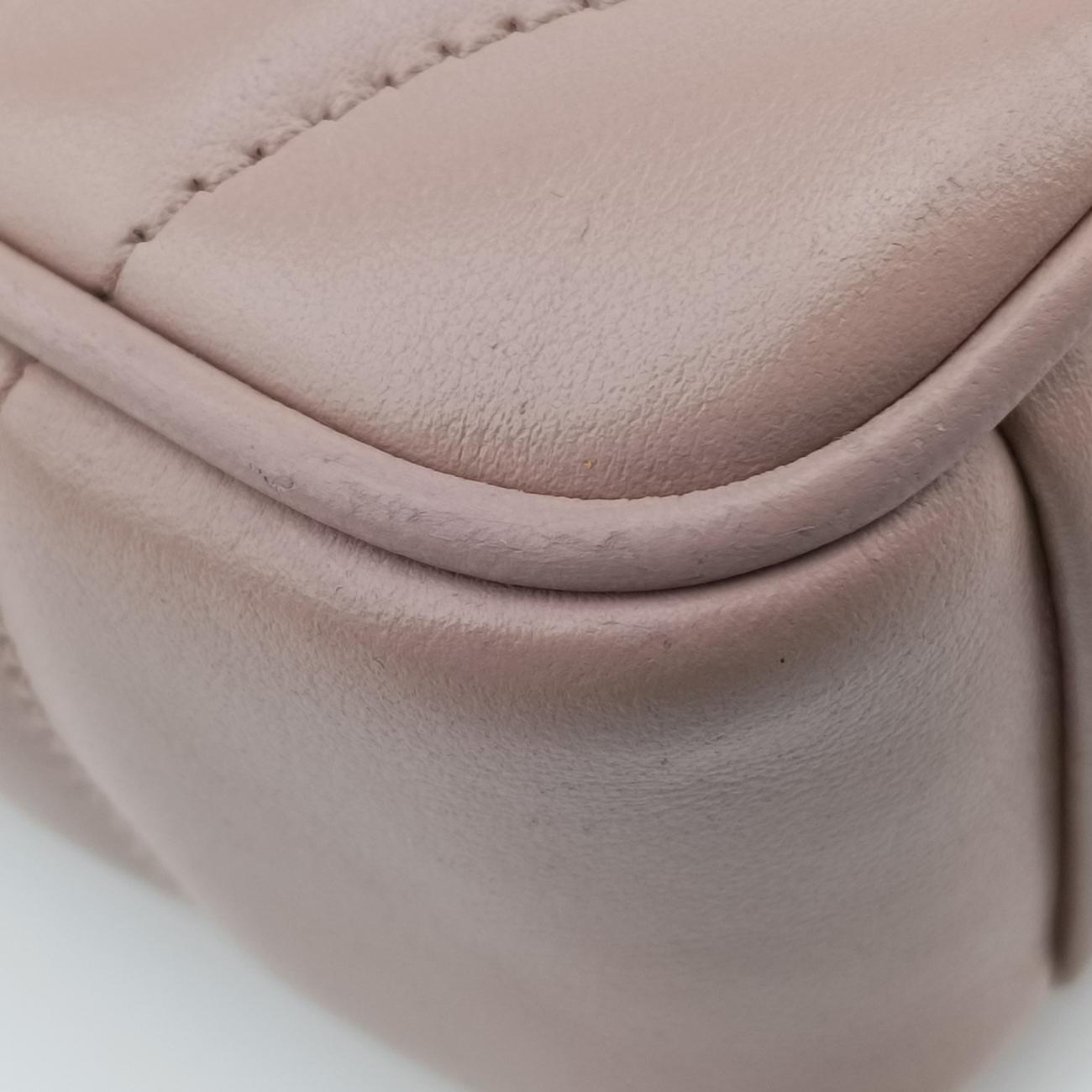 Pre-owned Prada Diagramme Pink Leather 1BD107 shoulderbag | stylenewstar