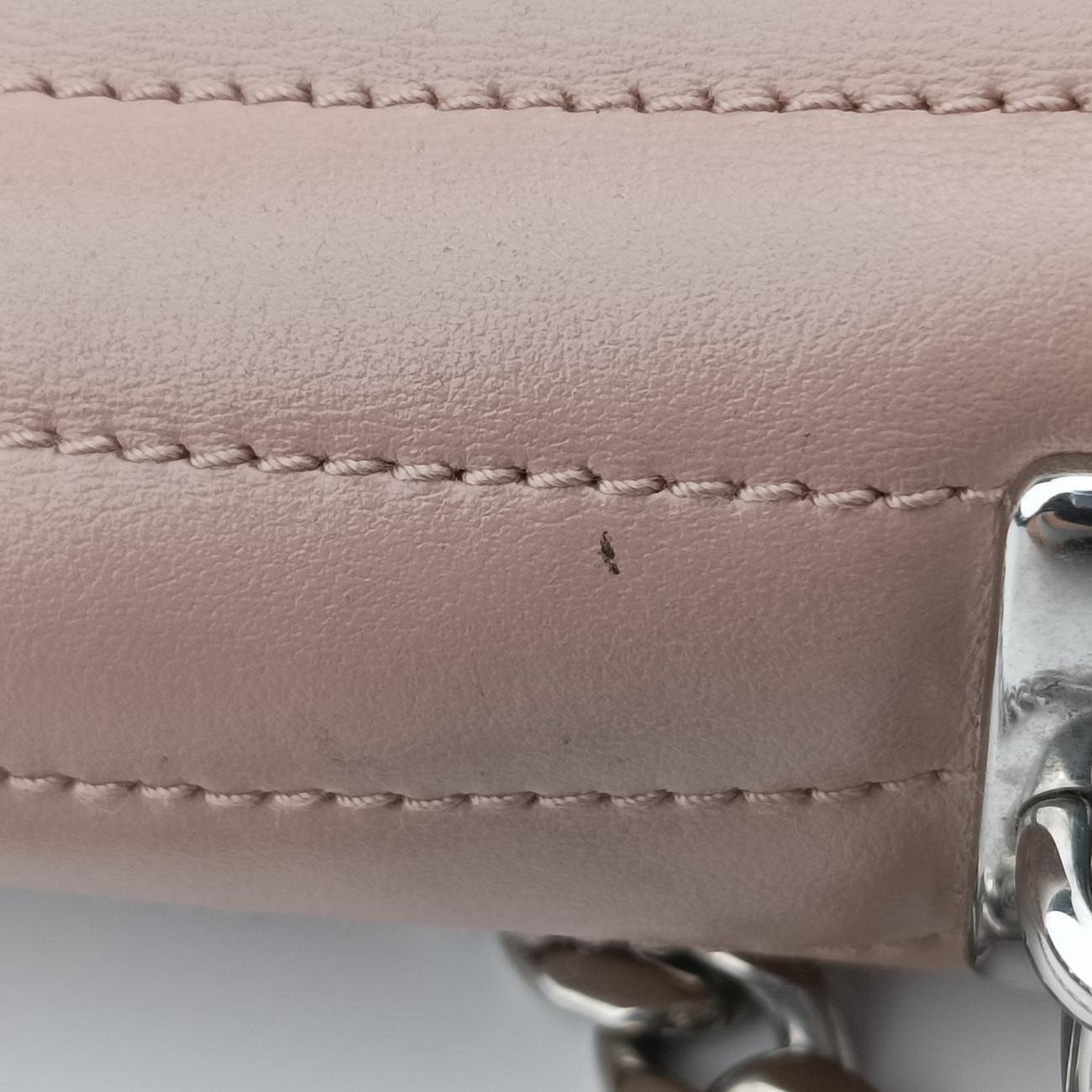 Pre-owned Prada Diagramme Pink Leather 1BD107 shoulderbag | stylenewstar