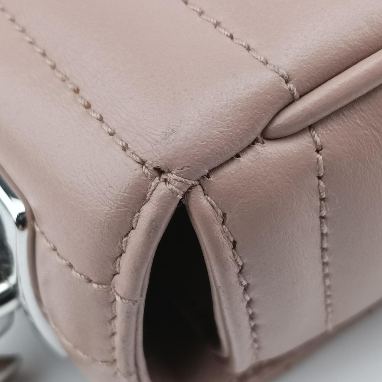 Pre-owned Prada Diagramme Pink Leather 1BD107 shoulderbag | stylenewstar