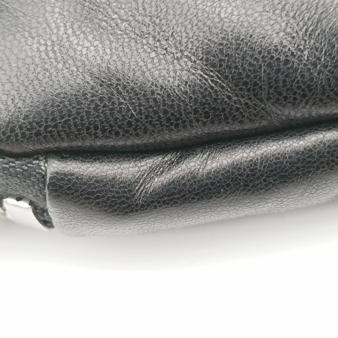 Pre-owned Prada triangle mini Black Leather 1NR015 shoulderbag | stylenewstar