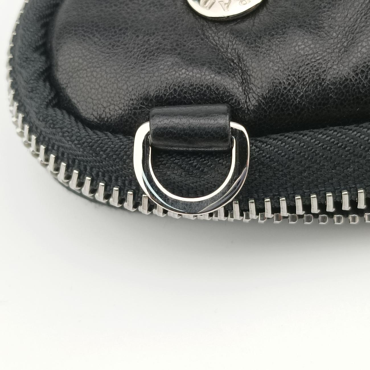 Pre-owned Prada triangle mini Black Leather 1NR015 shoulderbag | stylenewstar