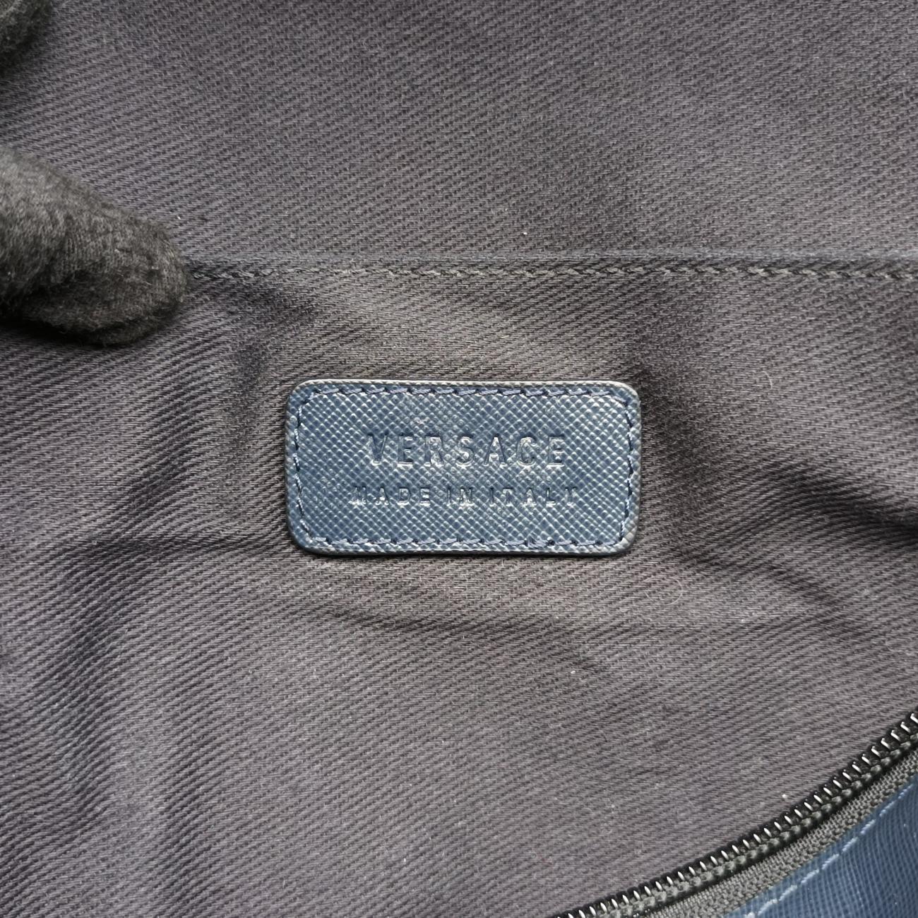 Vintage VERSACE La Medusa Navy Leather  backpack/rucksack | stylenewstar