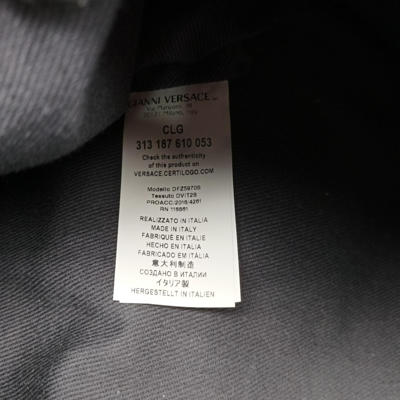 Vintage VERSACE La Medusa Navy Leather  backpack/rucksack | stylenewstar