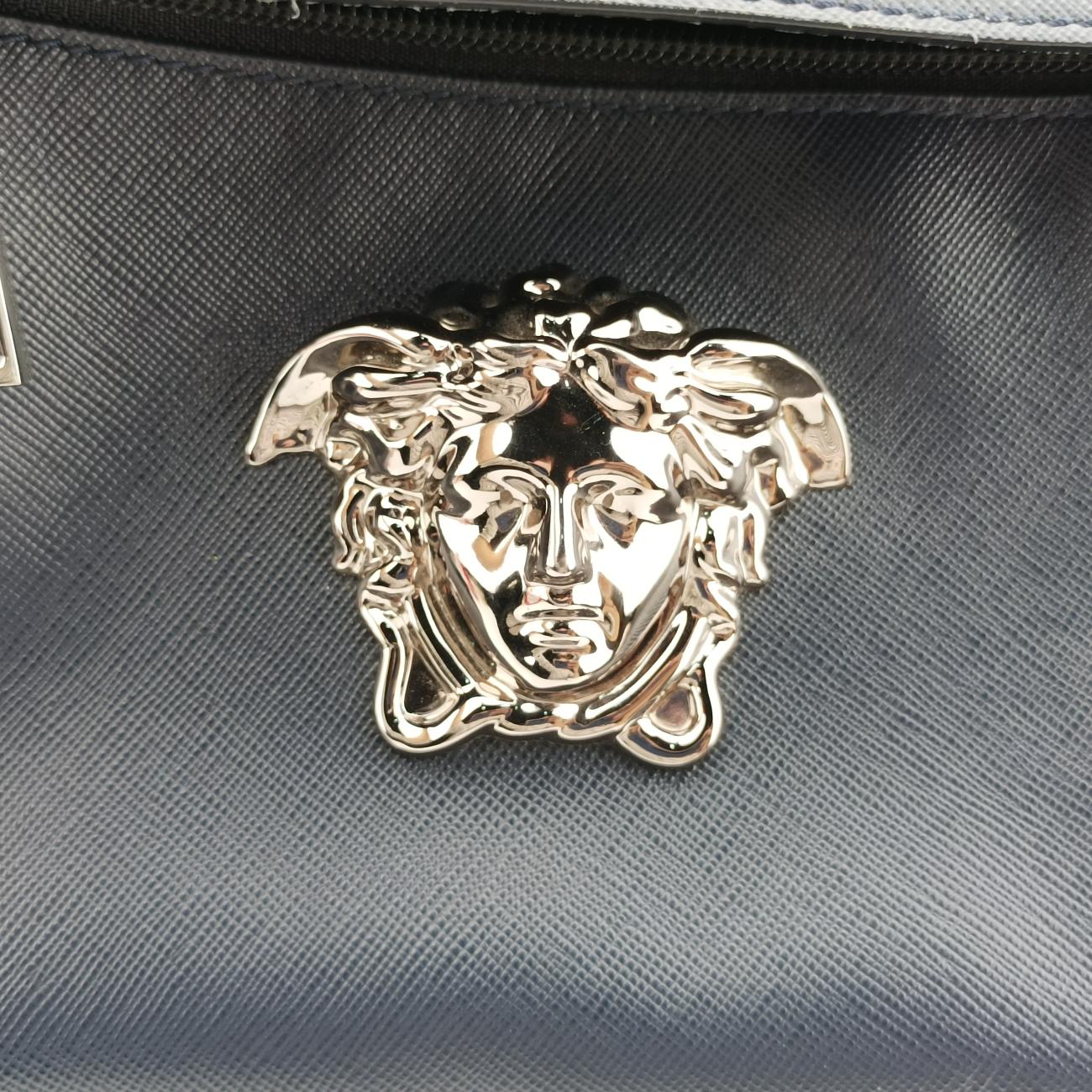 Vintage VERSACE La Medusa Navy Leather  backpack/rucksack | stylenewstar