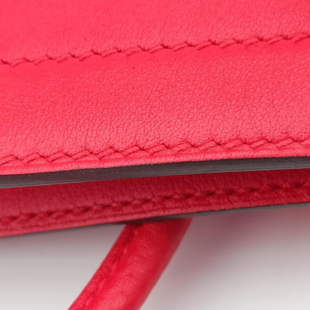 Secondhand Hermes Sac Aline mini Red lambskin  shoulderbag | stylenewstar