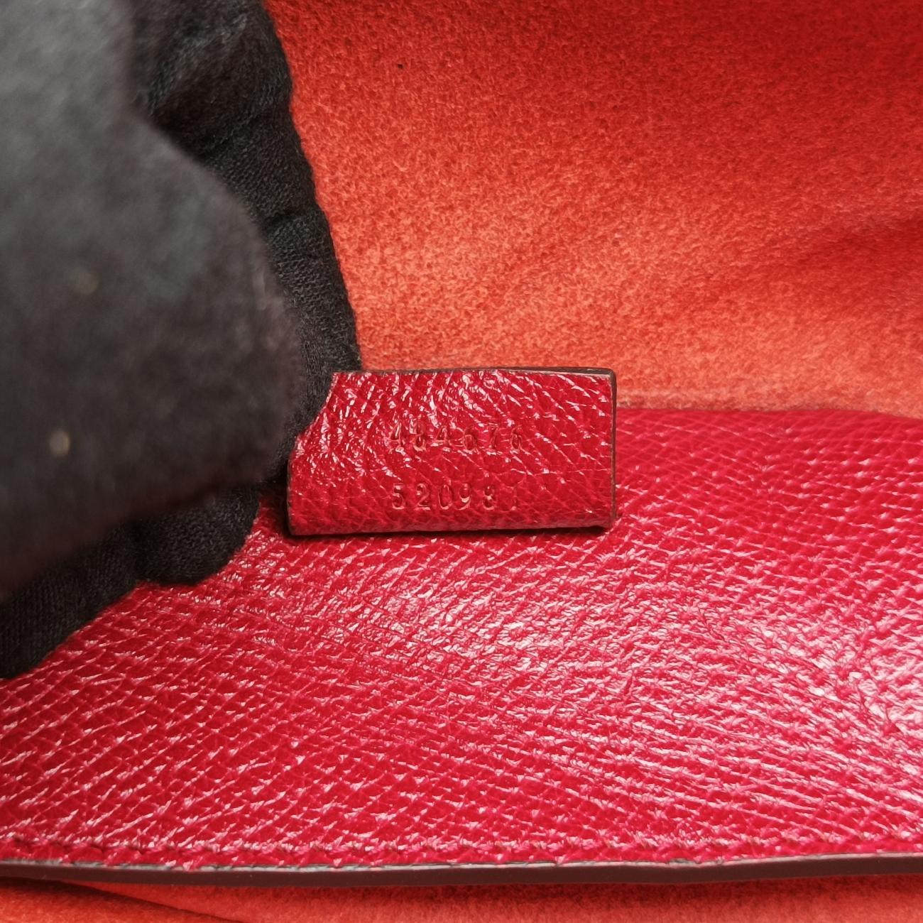 Pre-owned Gucci Bamboo Red Leather 484676 shoulderbag | stylenewstar